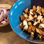 Portobello mushrooms and onions